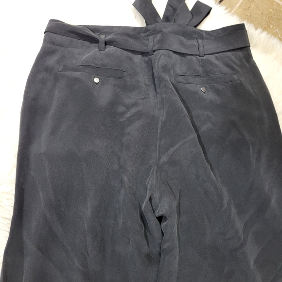 Joie Vintage Caviar Silk Wide Leg tie waist pants size 6 - Picture 10 of 13